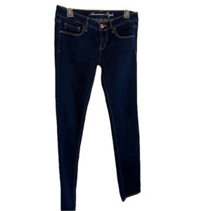 𝅺AMERICAN Eagle skinny stretch navy jeans dark wash size 8